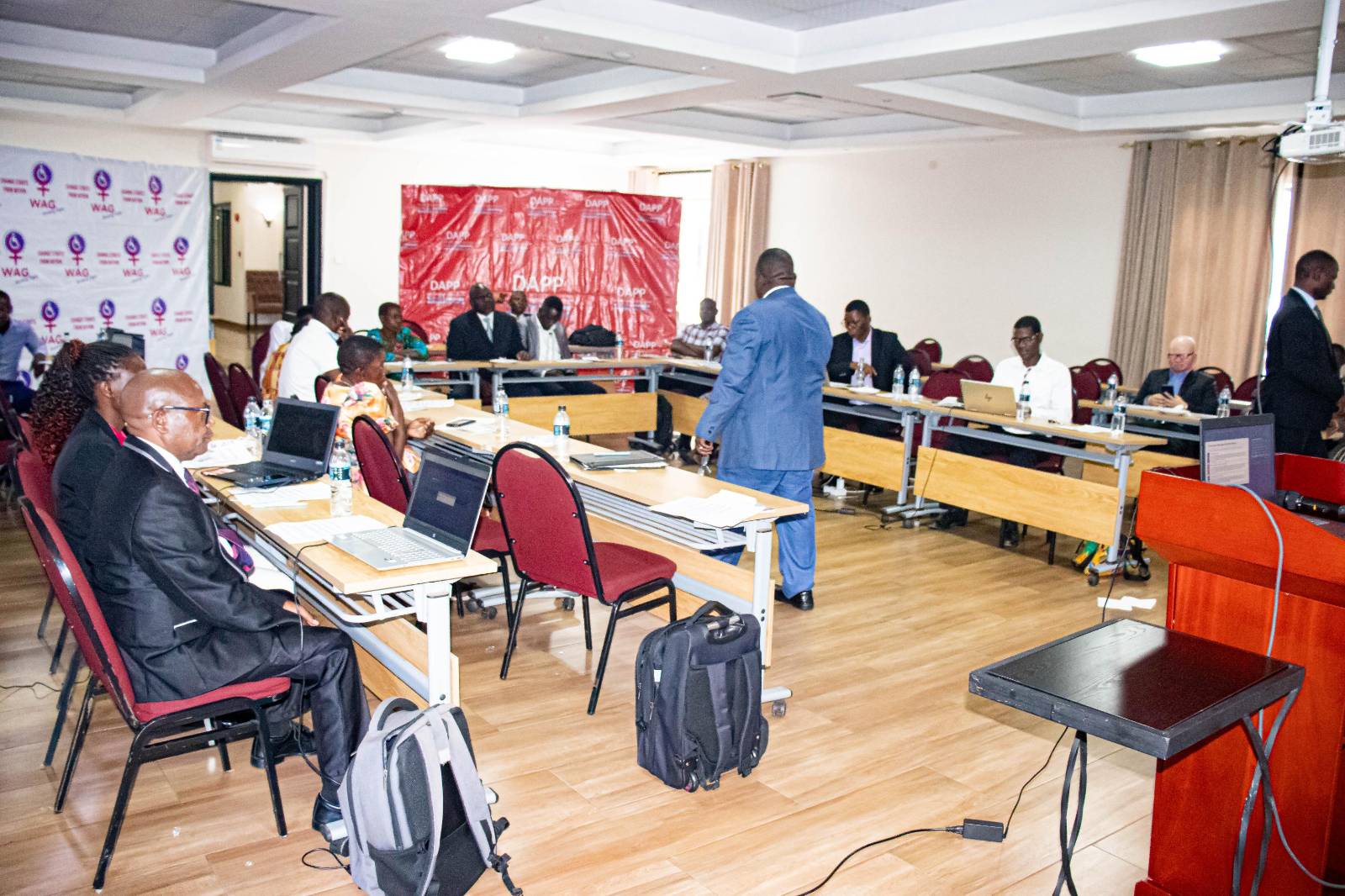 Dr. George Kayange facilitating during the national consultation meeting